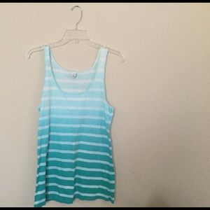 Blue and White Striped Tank Top